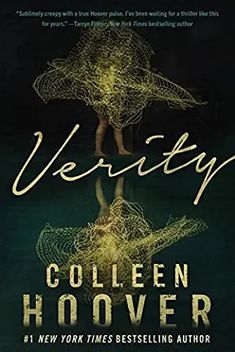 the book cover for verity by collien hoover, with an image of a woman