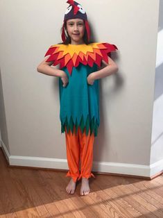 Moana Outfit Ideas, Heihei Costume, Hei Hei Chicken, Easy Kids Costumes, Moana Outfit, Chicken Costume