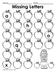 an apple themed missing letters worksheet for the letter o, with pictures of apples and