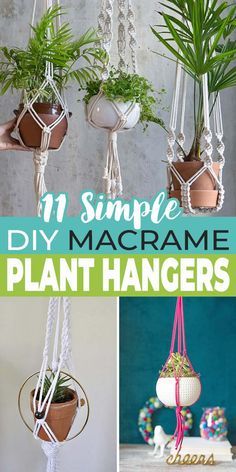 diy macrame plant hangers that are easy to make