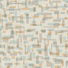 an abstract wallpaper pattern with squares and rectangles in light blue, brown, beige and white colors