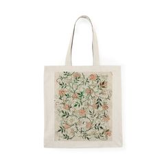 a tote bag with flowers on it