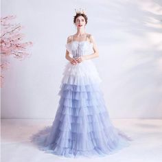 Layered prom dress 1151-001 Layered Prom Dress, White Quinceanera Dresses, Ball Gowns Princess, S M, Fantasy Dress, Wholesale Dress, Prom Dresses Blue, Quinceanera Dresses, Plus Size Dresses