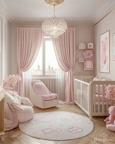 Cute Pink Nursery, Baby Girl Nursery Blush Pink, Girls Nursery Ideas Pink, Nursery Room Paint Colors, Pink And Beige Nursery, Pink Accent Wall Nursery, White And Pink Nursery, Nursery Ideas Pink