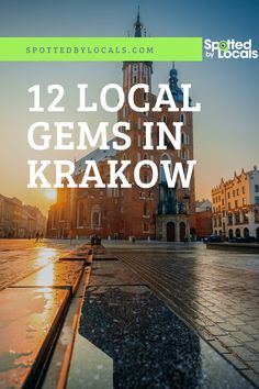 the cover of 12 local gems in krkaow, with text overlaying it