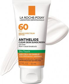 Amazon.com: La Roche-Posay Anthelios Clear Skin Sunscreen Dry Touch SPF 60 | Oil Free Sunscreen For Face | Oil Absorbing | Broad Spectrum SPF + Antioxidants | Non-Greasy | Oxybenzone Free | Travel Size Sunscreen : Beauty & Personal Care Sunscreen For Acne Prone Skin, Travel Size Sunscreen, La Roche Posay Sunscreen, Sunscreen For Sensitive Skin, Sunscreen Oil, Clear Skin Face, Best Sunscreens, Facial Sunscreen, Body Sunscreen