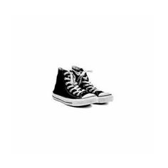 a black and white photo of a pair of converse shoes on a white background,