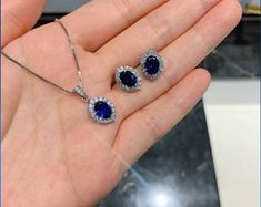 925 Sterling Silver Set Ladies Sapphire Set, Sapphire Stone Silver Blue Baguette Set Women's, Gifts for Her Ring Earring - Etsy Finland Aaa Quality Sapphire Jewelry For Gift, Her Ring, Ring Earring, Sapphire Stone, Silver Blue, Austin Tx, Baguette, Finland, Ring Earrings