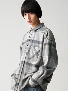 Composition : Polyester 100%Color : GREYCountry of Origin : China Check Shirt, Plaid Shirt, Composition, Plaid, China, Mens Outfits, The Originals, Grey, Clothes