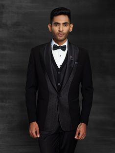 Black Colour Mens Tuxedo Suit For any occassion. This blazer Comes With A waist coa, Trouser,shirt & bow just as shown in the picture,suitable for groom and groomsmen for wedding,reception,cocktail,engagement wear.mens wedding suit & tuxedo must have in a mens wardrobe. Semi-formal Suiting Fabric Sets With Notch Lapel, Semi-formal Three-piece Suit With Single Button, Fitted Wedding Sets With Suit Collar, Semi-formal Custom Fit Three-piece Suit With Single Button, Semi-formal Custom Fit Set With Notch Lapel, Custom Fit Notch Lapel Set For Semi-formal Occasion, Elegant Double Breasted Semi-formal Suit, Elegant Semi-formal Double Breasted Suit, Formal Three-piece Suit With Notch Lapel