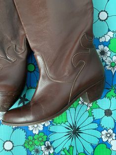 This Womens Boots item is sold by ElectricEyeThrift. Ships from Peekskill, NY. Listed on Sep 18, 2022 Retro Brown Heeled Boots For Winter, Brown Wide Calf Closed Toe Boots, Brown Vintage Boots For Fall, Brown Wide Calf Mid-calf Boots With Almond Toe, Brown Wide Calf Closed Toe Heeled Boots, Retro Vintage Brown Boots For Fall, Retro Brown Winter Boots, Western Brown Mid-calf Boots With Almond Toe, Vintage Brown Wide Calf Boots