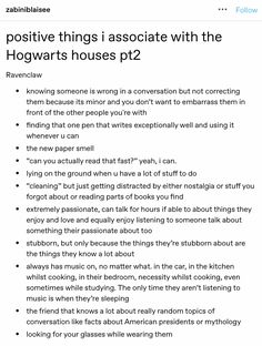 a screenshot of the hogwart's house pt2 page on an iphone