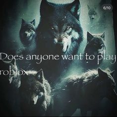 a group of wolfs with the words does anyone want to play shadowbox?