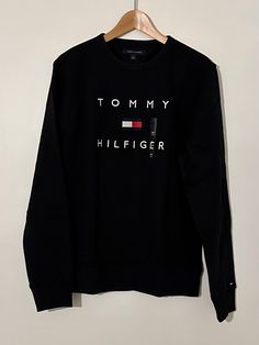 Tommy Hilfiger Stacked EMB Crewneck Black 78J9708 001 Tommy Hilfiger, Crew Neck, Black