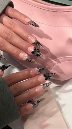 Nail Inspo Fall, Lace Nail Design, Hyper Feminine, Long Acrylic Nail Designs, Lace Nails, Studded Nails, Classy Acrylic Nails, Waste Of Time