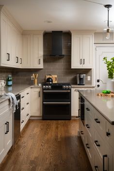 the kitchen is clean and ready for us to use it's new stoves