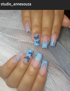 Winter nails, Winter, Winter 2022, nails 2023, blue nails 2022, 777, 888,  best nails for winter, the prettiest nails for winter, the prettiest nails, the prettiest blue nails ideas, Pink, pink nails, pink nails ideas, nails, nail, nails ideas, inspo, inspo, minimal style, fashion inspo, effortless chic, neutral style, Parisian style, outfit inspiration, fashion style y2k annèes 2000, 2022, 2023 nails, 2023 nails ideas, clean, nail, 777, cloud, cloud nails, cloud nails ideas, gold, gols jewelry, Butterflies Nails Acrylics, Spring Nails Green, Spring Nails Blue, Nails Grey, Quinceanera Nails, Butterfly Nail Designs, Nails Gold, Blue Acrylic Nails, Butterfly Nail Art