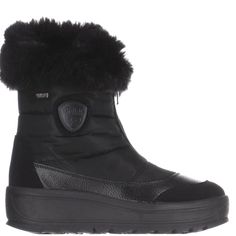 New With Tags. No Box Temoen Pajar Canada Boot, Will Keep You Warm And Fashionable All Winter Long. This 9-Inch Zip Bootie Is Expertly Crafted With Nylon And Nubuck Trim With Plush Faux Fur Lining. The Upper Has A Faux Fur Design And Comfort Rated To -30 C (-22 F) To Keep Your Feet Snug All Winter Long. The Signature Pajar Canada Lightweight Toboggan Traction Lug Sole With 1-Inch Platform And 1.5-Inch Heel Will Get You Through Icy Streets In Style Keeping You Surefooted All The While. Our Premium Removable Comfort Molded Insole Features A Cushy Wool Blend That Is Both Breathable And Anti-Microbial. The Waterproof Upper Has Been Pre-Treated To Repel Water And Stains. Pajar Boots, Black Snow Boots, Fur Design, Zip Up Boots, Womens Duck Boots, Black Winter Boots, Black Lace Up Boots, Womens Waterproof Boots, Waterproof Snow Boots