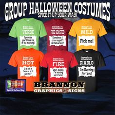 group halloween costumes for kids and adults with the words, i'm not afraid to see