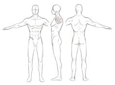 an image of three male body types with arms and legs showing the different positions to move