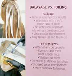 Baylage Vs Highlight, Bayalage Vs Highlights, Balayage Sectioning, Foils Vs Balayage, Hair Education, Nails Health, Foil Highlights, Balayage Technique, Hair Color Formulas