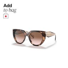 in stock Luxury Tortoiseshell Cat Eye Sunglasses With Gradient Lenses, Designer Brown Cat Eye Sunglasses, Designer Brown Cat Eye Sunglasses With Tinted Lenses, Designer Brown Cat Eye Sunglasses With Uv Protection, Fashion Leaders, Federated States Of Micronesia, Prada Sunglasses, Perfect Love, Large Cats