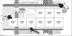 a black and white layout for a photo album