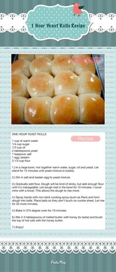 a recipe page with an image of doughnuts in the middle and on top