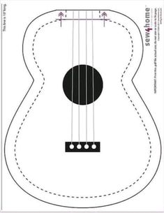 an ukulele cut out to make it easier for kids to learn how to play