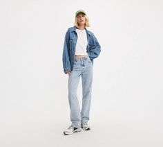 Low Pro Women's Jeans - Medium Wash | Levi's® US 90s Relaxed Fit Straight Leg Jeans, 90s Style Relaxed Fit Straight Leg Jeans, Classic Denim Flare Jeans For Streetwear, Levi's Straight Leg Jeans For Streetwear, Levi's Straight Jeans For Streetwear, 90s Mid-rise Relaxed Fit Jeans, 90s Style Mid-rise Relaxed Fit Jeans, 90s Relaxed Fit Everyday Jeans, 90s Style Relaxed Fit Jeans For Everyday