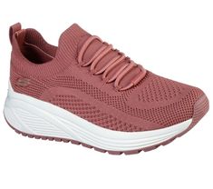 Monochromatic Design, Sneaker Design, Skechers Memory Foam, Skechers Bobs, Knit Mesh, Sporty Casual, Fabric Shoes, Walking Sneakers, Vegan Fashion