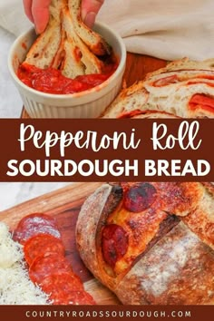 this pepperoni roll sourdough bread is the perfect appetizer