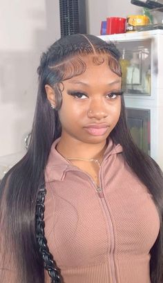 Black Straight Wig Hairstyles, Straight Wig Styles, Straight Frontal Wig Hairstyles, Aliexpress Hair, Wig Install, Ex Love, Quick Weave Hairstyles