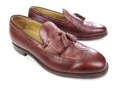 Johnston & Murphy Aristocraft Size 9 D Oxblood Wingtip Tassel Kiltie Loafers.  Made in USA. Kiltie Loafers, Johnston Murphy, Loafers Men, Dress Shoes Men, Oxford Shoes, Made In Usa, Men's Shoes, Dress Shoes