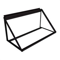 a black metal frame with no glass on the top and bottom part, in front of a white background