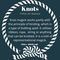 Willow Witchcraft Witchcraft Knot Magick, Witches Knot Meaning, Knot Magic Spells, Volva Witch, Knot Spells, Knot Spell, Knot Magic, Witchcraft 101, Witch Knot