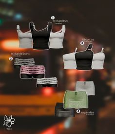 an image of women's bras in different colors