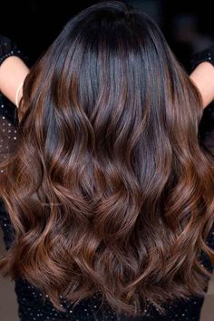 Black Ombre Hair, Balayage On Black Hair, Black Hair With Brown Highlights, Black Hair Ideas, Dark Ombre Hair, Black Hair Ombre, Brown Ombre Hair, Balayage Hair Dark