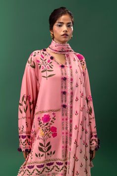 Brand: Sana SafinazProduct Code: H243-010A-3DACollection: Mahay by Sana Safinaz Unstitched Winter CollectionFabric: Linen DESIGN DETAILS: Digital Printed Shirt Front On Linen 1.15 Meters Digital Printed Shirt Back On Linen 1.15 Meters Digital Printed Sleeves On Linen 0.65 Meters Rotary Printed Dupatta On Linen 2.5 Meters Dyed Cambric Pants 1.75 Meters DISCLAIMER:* Lining, Laces, and Tassels are not included in unstitched variants.* Embellishment items in stitched outfits are subject to market availability.* Product color may vary due to photographic lighting or your device settings. CARE INSTRUCTIONS: Extra Fabric Has Been Used For Shoot Original Color May Vary Slightly From The Picture Dry Clean Recommended Iron The Clothes At Moderate Temperature Do Not Use Bleach, Or Stain Removing Chem Georgette Palazzo Set With Printed Motifs, Semi-stitched Printed Motifs Sharara, Semi-stitched Sharara With Printed Motifs, Pink Long Sleeve Sets With Dupatta, Georgette Sets With Long Sleeves And Printed Motifs, Long Sleeve Georgette Sets With Printed Motifs, Fitted Silk Palazzo Set With Printed Motifs, Long Sleeve Sets With Printed Motifs In Georgette, Silk Sets With Dupatta And Long Sleeves