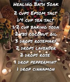 Spiritual Bath Recipes, Mimi Core, Milk Bath Recipe, Spiritual Baths, Bath Teas, Spa Recipes