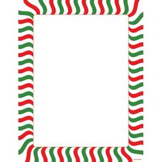 a red, green and white striped frame