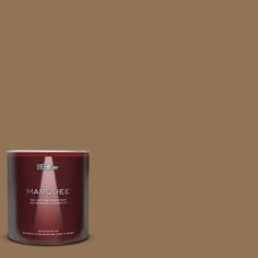 a can of behrorma's marjoiee paint on a red background