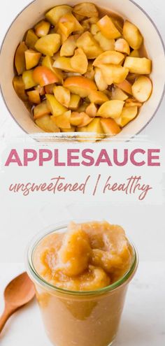 applesauce is an unsweetened and healthy dessert