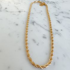 Gold Rope Chain Necklace - BelleStyle Adjustable Rectangular Chain Necklace, Classic Rope Chain Necklaces As Gift, Classic Rope Chain Necklaces For Gifts, Everyday Gold Chain Jewelry, Gold Rope Chain Necklace With Lobster Clasp As Gift, Gold Link Rope Chain Necklace For Gift, Gold Link Rope Chain Necklace Perfect For Gift, Classic Gold Rope Chain Necklace As Gift, Classic Rope Chain Necklace For Gift