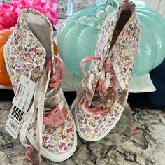 Loveshack Fancy Floral High Tops Sold Out Loveshack Fancy, Cute Shoes, Womens Shoes Sneakers, High Tops, Shoes Sneakers, Color White, Women Shoes, Sneakers, Floral