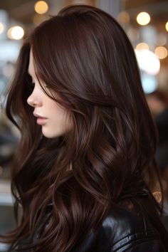 Gear up for sweater weather with luscious chocolate brown locks in creamy mocha, ash brown,  cinnamon and honeyed blondie brown hair color shades. #Hair Styles Mocha Hair Color, Mocha Brown Hair Color, Rich Brown Hair, Brown Hair Color Shades