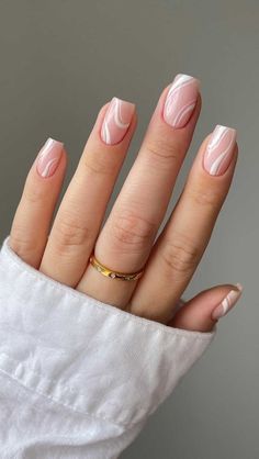 Nail Designs Ideas, Plain Nails, Nagel Tips, Winter Nails Acrylic, Beige Nails, Simple Gel Nails, Work Nails, White Details, Short Acrylic Nails Designs