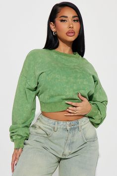 Available In Brown And Green. Crew Neck Sweatshirt Washed Long Sleeve Ribbed Cuffs Ribbed Band French Terry Disclaimer: Due To The Specialized Wash Process, Each Garment Is Unique. 100% Cotton Imported | Rylee Washed Lounge Sweatshirt in Green size 2X by Fashion Nova Lounge Fashion, Green Crew Neck, Fashion Nova Outfits, Women Sweatshirts, Brown And Green, Stylish Sweaters, Cute Comfy Outfits, Womens Loungewear, Green Fashion