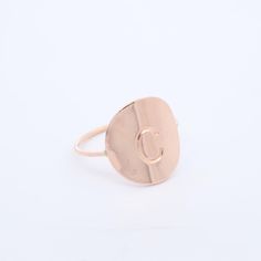 A classic modern coin ring for your collection. Inspired and timeless, this gorgeous ring packs a punch. It is a statement to be wore alone. The perfect staple ring! Choose your metal, letter, and size for the perfect personalized piece. Materials: 14k Gold Fill, 14k Rose Gold Fill, Sterling Silver Measurements: 5/8" Metal Letter, Gorgeous Ring, Coin Ring, Bend, Contemporary Design, Gold Filled, Oregon, Coin, Rose Gold