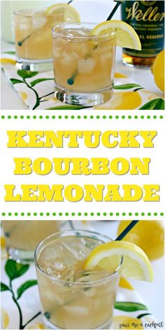 the kentucky bourbon lemonade is served in glasses